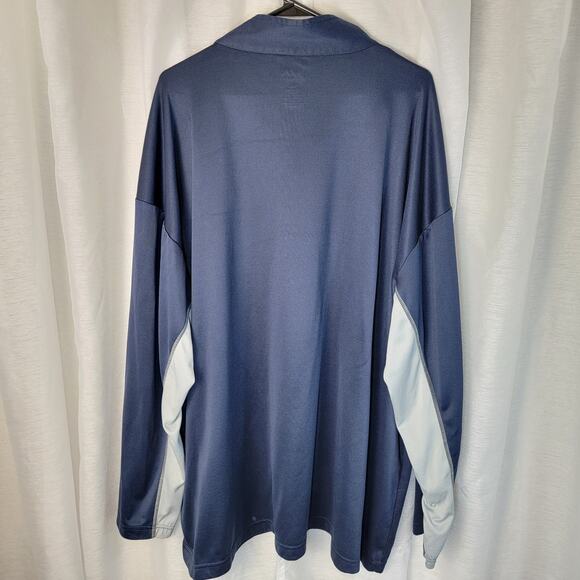 NBA Dallas Mavericks 1/4 Zip Pullover Mens 3XT Navy Gray Long Sleeve Majestic - Picture 5 of 5